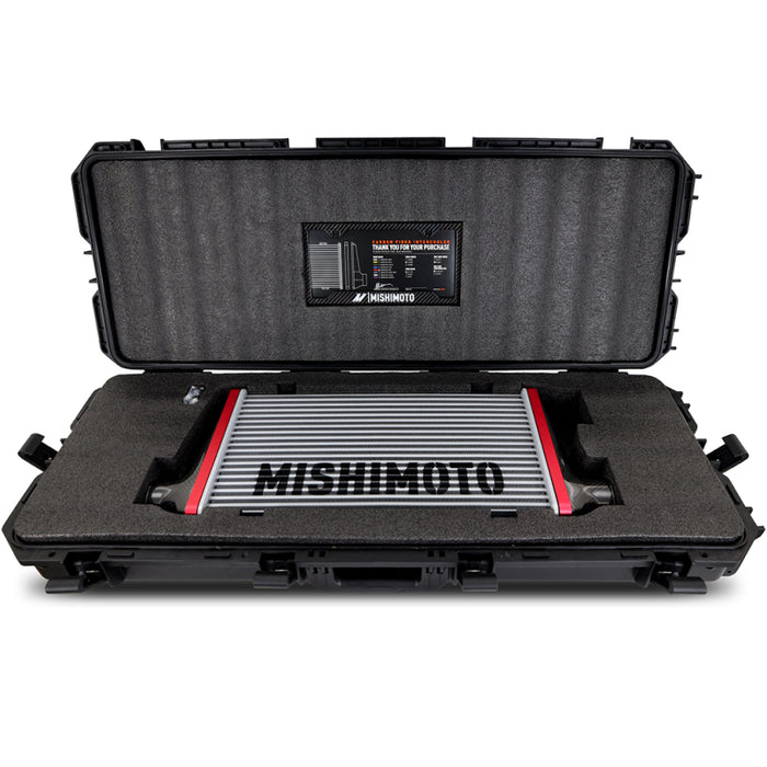 Mishimoto Universal Carbon Fiber Intercooler - Matte Tanks - 600mm Silver Core - S-Flow - BK V-Band
