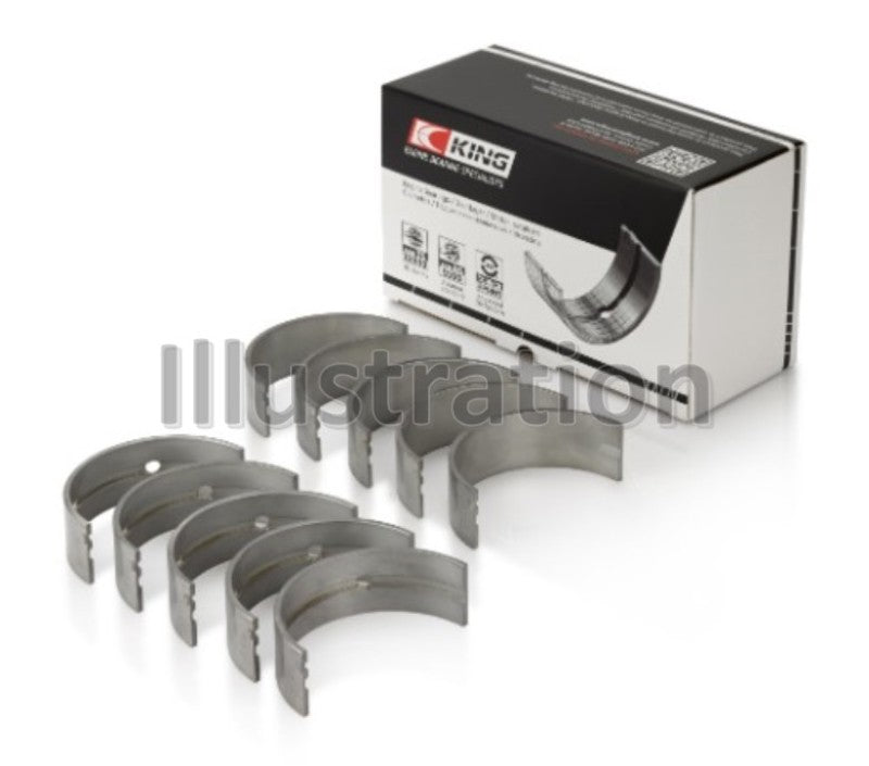 King Engine Bearings Ford 391CI 32V Turbo V8 Power Stroke/ O/S .040in (Size 0.25) Main Bearing Set