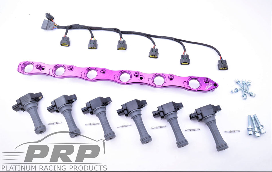 PRP RB25 R35 Complete Coil Bracket Kit With Loom