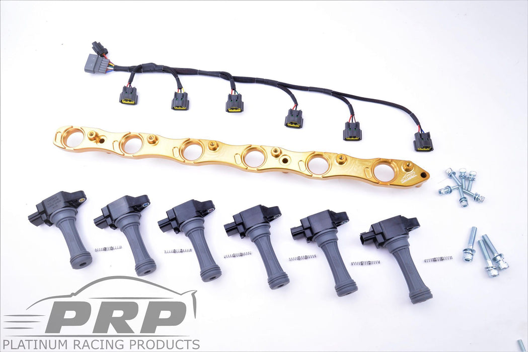PRP R32 GTR RB26 R35 Complete Coil Bracket Kit With Loom