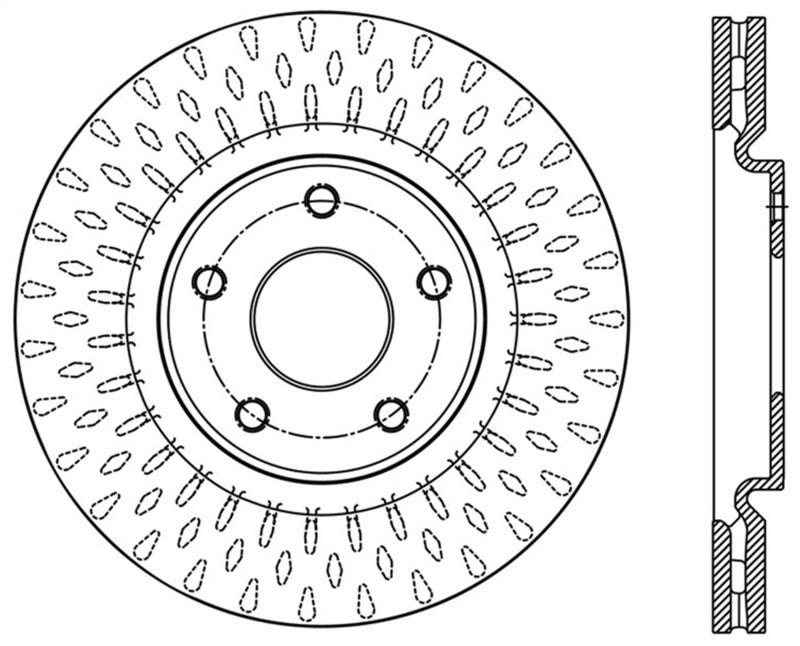 StopTech 12-20 Dodge Grand Caravan Sport Drilled Right Front Rotor