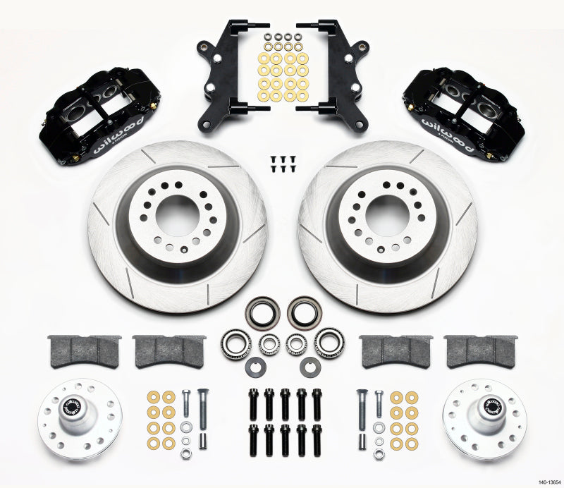 Wilwood Narrow Superlite 6R Front Hub & 1PC Rtr Kit 12.88in Dril -Red 67-69 Camaro 64-72 Nova