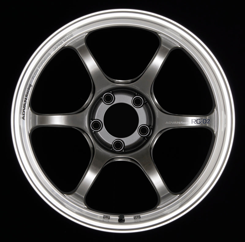 Advan RG-D2 17x8.0 +47 5x100 Machining and Racing Hyper Black Wheel