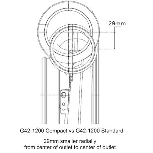 Garret G42-1200C, T4 Divided 1.15 A/R, Compact CHS Turbo