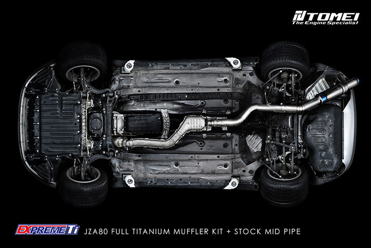 Tomei Expreme Ti Full Titanium 4 Inch Cat Back Exhaust Toyota Supra MKIV 2JZ JZA80 TB6090-TY03A